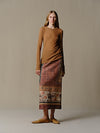 INTO THE EAST 25 Spring/Summer Printed Embroidered Slim-Fit Cardigan ITE-E1DGSS017TN20KT-JT Caramel (E1DGSS045WT20TP)